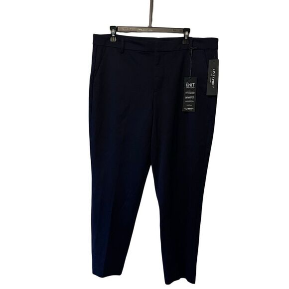 NWT Liverpool Los Angeles The Knit Trouser Blue Size 16 Stretchy Pull-On pants - Picture 2 of 13